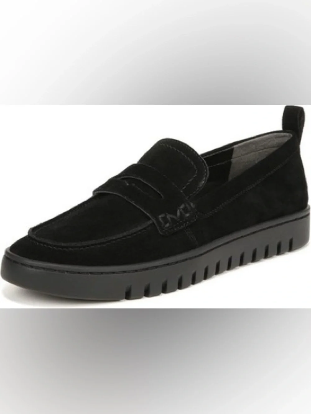 Vionic Uptown Black Suede Hybrid Penny Loafers